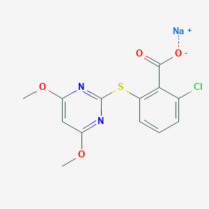 molecular formula C13H10ClN2NaO4S B054995 Pyrithiobac-sodium CAS No. 123343-16-8