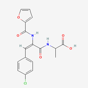 molecular formula C17H15ClN2O5 B5499510 N-[3-(4-chlorophenyl)-2-(2-furoylamino)acryloyl]alanine 