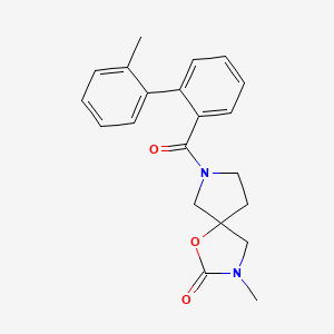molecular formula C21H22N2O3 B5499556 3-methyl-7-[(2'-methyl-2-biphenylyl)carbonyl]-1-oxa-3,7-diazaspiro[4.4]nonan-2-one 
