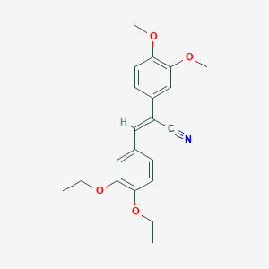molecular formula C21H23NO4 B5499588 3-(3,4-diethoxyphenyl)-2-(3,4-dimethoxyphenyl)acrylonitrile 