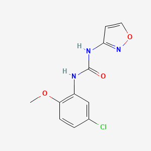 molecular formula C11H10ClN3O3 B5499638 N-(5-chloro-2-methoxyphenyl)-N'-3-isoxazolylurea 