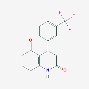 molecular formula C16H14F3NO2 B5499660 4-[3-(trifluoromethyl)phenyl]-4,6,7,8-tetrahydroquinoline-2,5(1H,3H)-dione 