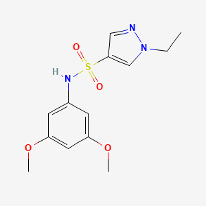 molecular formula C13H17N3O4S B5499663 N-(3,5-dimethoxyphenyl)-1-ethyl-1H-pyrazole-4-sulfonamide 
