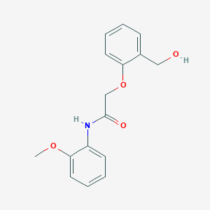 molecular formula C16H17NO4 B5499678 2-[2-(hydroxymethyl)phenoxy]-N-(2-methoxyphenyl)acetamide 