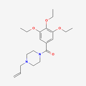 molecular formula C20H30N2O4 B5499695 1-allyl-4-(3,4,5-triethoxybenzoyl)piperazine 