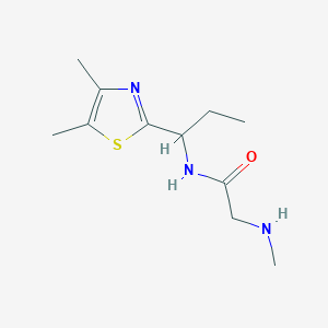 molecular formula C11H19N3OS B5499697 N~1~-[1-(4,5-dimethyl-1,3-thiazol-2-yl)propyl]-N~2~-methylglycinamide 