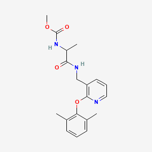molecular formula C19H23N3O4 B5499714 methyl [2-({[2-(2,6-dimethylphenoxy)pyridin-3-yl]methyl}amino)-1-methyl-2-oxoethyl]carbamate 