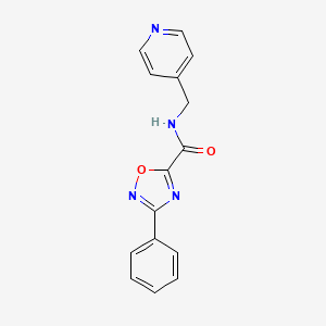 molecular formula C15H12N4O2 B5499748 3-phenyl-N-(4-pyridinylmethyl)-1,2,4-oxadiazole-5-carboxamide 