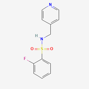 molecular formula C12H11FN2O2S B5499751 2-fluoro-N-(4-pyridinylmethyl)benzenesulfonamide 