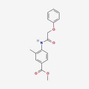 molecular formula C17H17NO4 B5499754 methyl 3-methyl-4-[(phenoxyacetyl)amino]benzoate 
