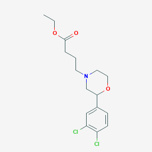 molecular formula C16H21Cl2NO3 B5499775 ethyl 4-[2-(3,4-dichlorophenyl)morpholin-4-yl]butanoate 