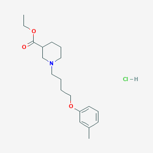 molecular formula C19H30ClNO3 B5499789 ethyl 1-[4-(3-methylphenoxy)butyl]-3-piperidinecarboxylate hydrochloride 