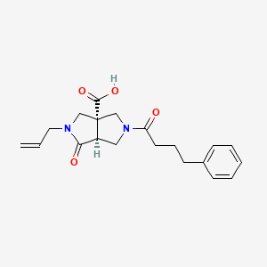 molecular formula C20H24N2O4 B5499794 (3aS*,6aS*)-2-allyl-1-oxo-5-(4-phenylbutanoyl)hexahydropyrrolo[3,4-c]pyrrole-3a(1H)-carboxylic acid 
