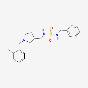 molecular formula C20H27N3O2S B5499799 N-benzyl-N'-{[1-(2-methylbenzyl)pyrrolidin-3-yl]methyl}sulfamide 