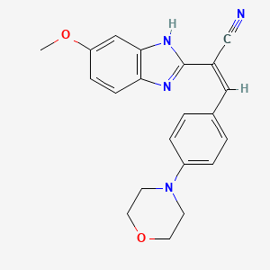 molecular formula C21H20N4O2 B5499815 2-(5-methoxy-1H-benzimidazol-2-yl)-3-[4-(4-morpholinyl)phenyl]acrylonitrile 