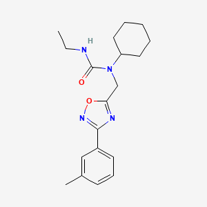 molecular formula C19H26N4O2 B5499842 N-cyclohexyl-N'-ethyl-N-{[3-(3-methylphenyl)-1,2,4-oxadiazol-5-yl]methyl}urea 