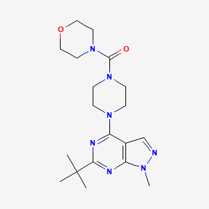 molecular formula C19H29N7O2 B5499855 6-tert-butyl-1-methyl-4-[4-(4-morpholinylcarbonyl)-1-piperazinyl]-1H-pyrazolo[3,4-d]pyrimidine 