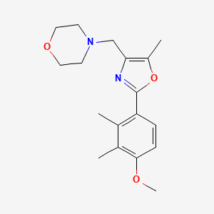 molecular formula C18H24N2O3 B5499869 4-{[2-(4-methoxy-2,3-dimethylphenyl)-5-methyl-1,3-oxazol-4-yl]methyl}morpholine 