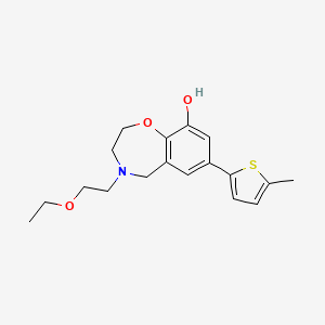 molecular formula C18H23NO3S B5499881 4-(2-ethoxyethyl)-7-(5-methyl-2-thienyl)-2,3,4,5-tetrahydro-1,4-benzoxazepin-9-ol 