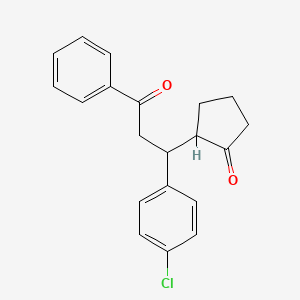 molecular formula C20H19ClO2 B5499904 2-[1-(4-chlorophenyl)-3-oxo-3-phenylpropyl]cyclopentanone 