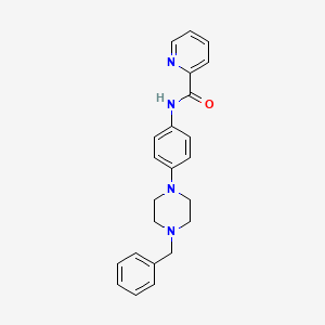 molecular formula C23H24N4O B5499953 N-[4-(4-benzyl-1-piperazinyl)phenyl]-2-pyridinecarboxamide 
