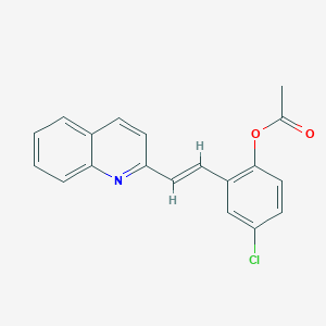 molecular formula C19H14ClNO2 B5499995 4-chloro-2-[2-(2-quinolinyl)vinyl]phenyl acetate 