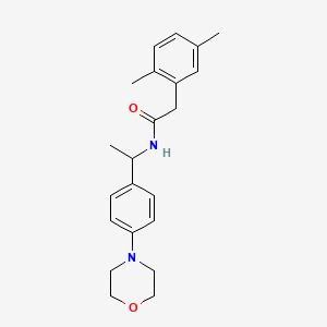 molecular formula C22H28N2O2 B5500020 2-(2,5-dimethylphenyl)-N-{1-[4-(4-morpholinyl)phenyl]ethyl}acetamide 