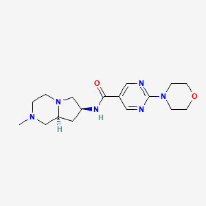 molecular formula C17H26N6O2 B5500068 N-[(7S,8aS)-2-methyloctahydropyrrolo[1,2-a]pyrazin-7-yl]-2-morpholin-4-ylpyrimidine-5-carboxamide 