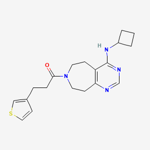 N-cyclobutyl-7-[3-(3-thienyl)propanoyl]-6,7,8,9-tetrahydro-5H-pyrimido[4,5-d]azepin-4-amine
