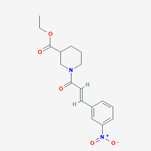 molecular formula C17H20N2O5 B5500135 ethyl 1-[3-(3-nitrophenyl)acryloyl]-3-piperidinecarboxylate 