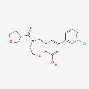 7-(3-chlorophenyl)-4-(tetrahydrofuran-3-ylcarbonyl)-2,3,4,5-tetrahydro-1,4-benzoxazepin-9-ol