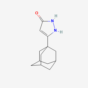molecular formula C13H18N2O B5500173 3-(1-金刚烷基)-1H-吡唑-5-醇 