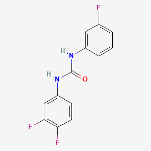 molecular formula C13H9F3N2O B5500187 N-(3,4-difluorophenyl)-N'-(3-fluorophenyl)urea 