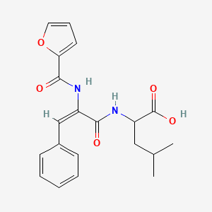 molecular formula C20H22N2O5 B5500198 N-[2-(2-furoylamino)-3-phenylacryloyl]leucine 