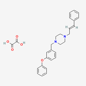 molecular formula C28H30N2O5 B5500226 1-(3-phenoxybenzyl)-4-(3-phenyl-2-propen-1-yl)piperazine oxalate 