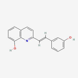 molecular formula C17H13NO2 B5500238 2-[2-(3-hydroxyphenyl)vinyl]-8-quinolinol 