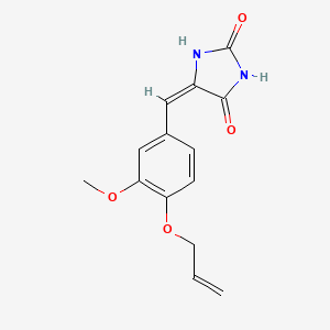 molecular formula C14H14N2O4 B5500244 5-[4-(allyloxy)-3-methoxybenzylidene]-2,4-imidazolidinedione 