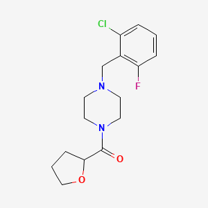 molecular formula C16H20ClFN2O2 B5500252 1-(2-chloro-6-fluorobenzyl)-4-(tetrahydro-2-furanylcarbonyl)piperazine 