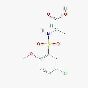 molecular formula C10H12ClNO5S B5500260 N-[(5-chloro-2-methoxyphenyl)sulfonyl]alanine 