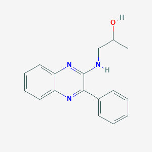 molecular formula C17H17N3O B5500298 1-[(3-苯基-2-喹喔啉基)氨基]-2-丙醇 