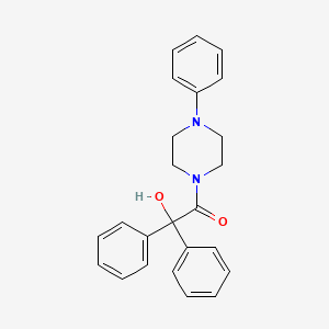 molecular formula C24H24N2O2 B5500310 2-oxo-1,1-diphenyl-2-(4-phenyl-1-piperazinyl)ethanol 