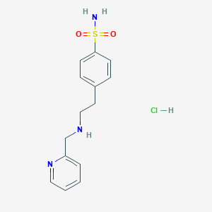 molecular formula C14H18ClN3O2S B5500315 4-{2-[(2-pyridinylmethyl)amino]ethyl}benzenesulfonamide hydrochloride 