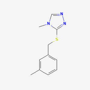molecular formula C11H13N3S B5500330 4-methyl-3-[(3-methylbenzyl)thio]-4H-1,2,4-triazole 