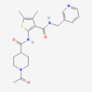 1-acetyl-N-(4,5-dimethyl-3-{[(3-pyridinylmethyl)amino]carbonyl}-2-thienyl)-4-piperidinecarboxamide