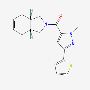 (3aR*,7aS*)-2-{[1-methyl-3-(2-thienyl)-1H-pyrazol-5-yl]carbonyl}-2,3,3a,4,7,7a-hexahydro-1H-isoindole