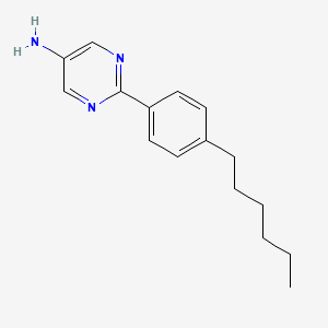 molecular formula C16H21N3 B5500403 2-(4-己基苯基)-5-嘧啶胺 