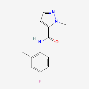 molecular formula C12H12FN3O B5500413 N-(4-fluoro-2-methylphenyl)-1-methyl-1H-pyrazole-5-carboxamide 