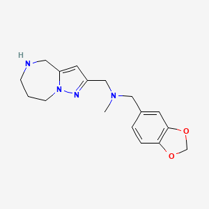 (1,3-benzodioxol-5-ylmethyl)methyl(5,6,7,8-tetrahydro-4H-pyrazolo[1,5-a][1,4]diazepin-2-ylmethyl)amine