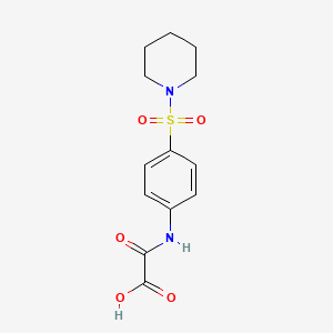 molecular formula C13H16N2O5S B5500427 oxo{[4-(1-piperidinylsulfonyl)phenyl]amino}acetic acid 