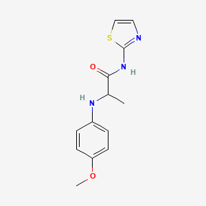 molecular formula C13H15N3O2S B5500459 N~2~-(4-甲氧基苯基)-N~1~-1,3-噻唑-2-基丙酰胺 